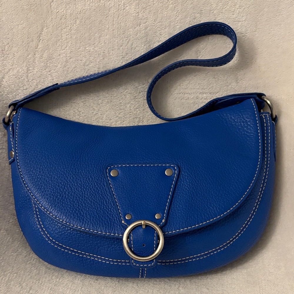 Talbots Y2K Blue Leather Women's Shoulder Bag